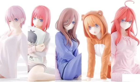 The Quintessential Quintuplets Ichika Nakano Nino Miku Yotsuba Satsuki Pajamas Figure Set ver.