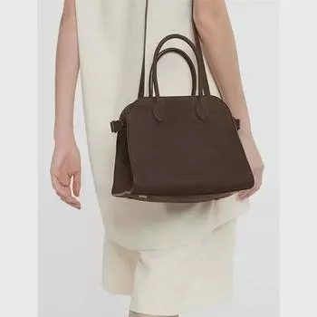 The Row Margaux15 Large Suede Leather Tote - Dong Jie Style