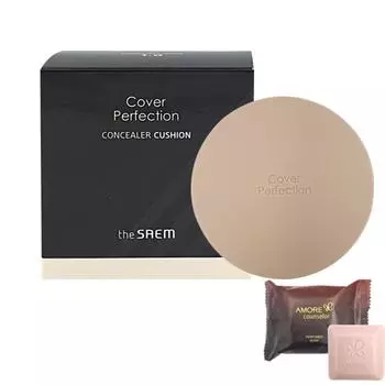 The Saem Cover Perfection Concealer Cushion 12g + 1 Hera Beauty Soap provided, 1 1.0 Clear Beige
