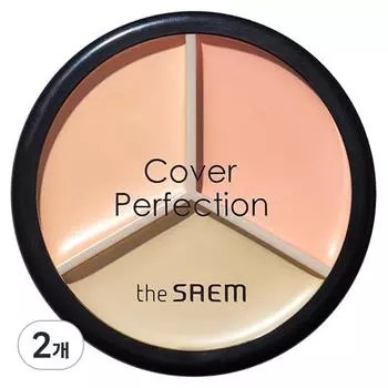 The Saem Консилер Cover Perfection Triple Pot 13,5 г, 03 Correct Up Beige 2 шт.