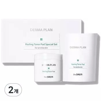 The Saem Derma Plan Peeling Toner Pad 70 шт. + сменный блок 50 шт. Специальный набор, 1 набор, 2 шт.