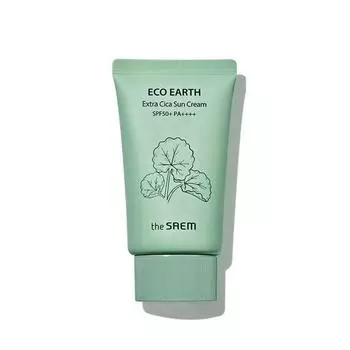THE SAEM Eco Earth Extra Cica Солнцезащитный крем SPF50+ PA++++ 50г