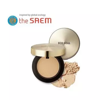 The Saem - Eco Soul Luxury Gold Pact (#23 Natural Beige) 9gr