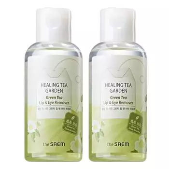Средство для снятия макияжа с губ и век The Saem Healing Tea Garden Green Tea, 150 мл, 2 шт.
