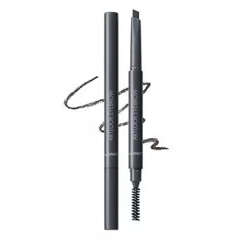 The Saem Japan Official Art Look Eyebrow 04 Black Gray 0468 2WAY Eyebrow Pencil