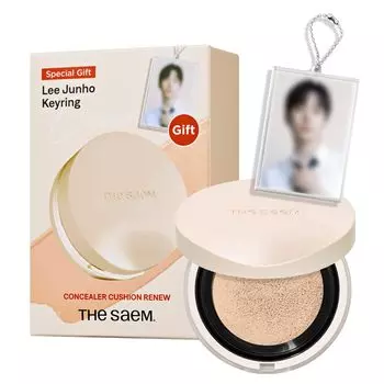 The Saem Japan Official Cover Perfection Concealer Cushion Renew Natural Beige Junho Photo Key Ring 1248 1.5 [Lee Set]