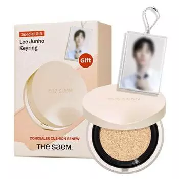 The Saem Japan Official Cover Perfection Concealer Cushion Renewal 1.25 Light Beige [набор брелоков для ключей с фотографией Ли Джунхо] 1247