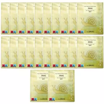 The Saem Japan Official Pure Natural Mask Sheet Snail 20 pieces set 2 pieces Face mask 20ml x 20 pieces 2 pieces (the SAEM) + +