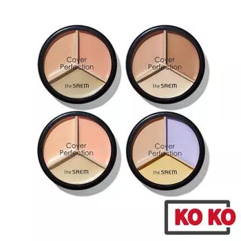 [The SAEM] Консилер Cover Perfection Triple Pot, 4,5 г+4,1 г, 4 цвета Correct Beige