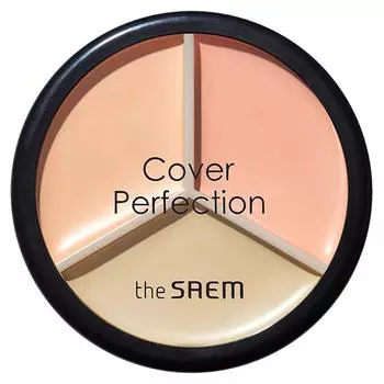 The Saem Консилер Cover Perfection Triple Pot 13,5 г, оттенок 03 Correct Up Beige 1 шт.