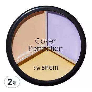 The Saem Консилер Cover Perfection Triple Pot 13,2 г, оттенок 04 Tone Up Beige, 2 шт.