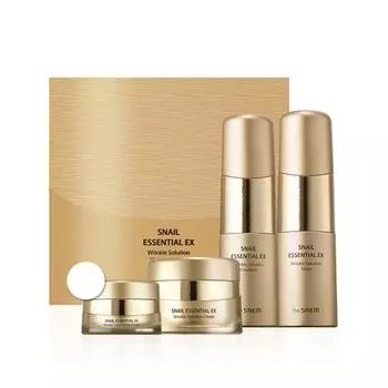 THE SAEM Snail Essential EX Wrinkle Solution Multi Stick & Stem Ampoule, ограниченный набор, 3 предмета Skincare Set