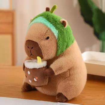 The Same Kapibara Is Turned Into A Capybara Doll, A Hamburger Dolphin Is Turned Into A Plush Toy, A Children S Birthday Gift. 30cm авокадо