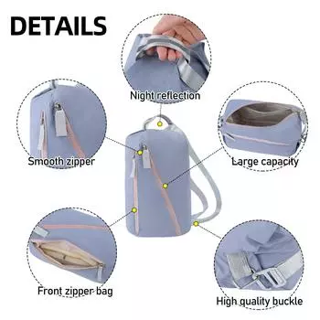 The same messenger bag, multi-functional backpack, large capacity trendy fashion breast bag. чёрный