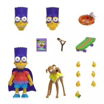 The Simpsons Bartman Ultimate Action 633683 7-inch Figure, Purple,