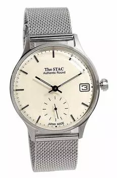 [The Stack] Часы STAC Made in Japan, настоящие, круглые, 36 мм, классические, мужские, женские [Товар]
