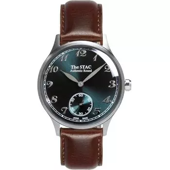 [The Stack] Часы STAC, сделанные в Японии, отечественного производства, 36 мм, классические, мужские, женские, унисекс, синие, зеленые, коричневые, кожаные, ST-AR002