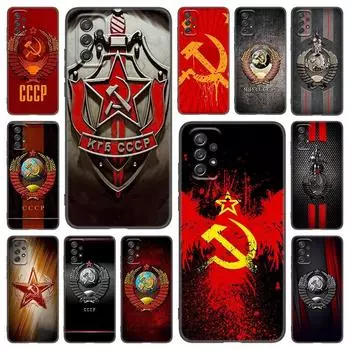 Чехол для телефона с символом флага СССР для Samsung Galaxy A21 A30 A50 A52 S A13 A22 A32 A33 A53 A73 5G A11 A12 A31 A51 A70 A71 A72 Samsung A11