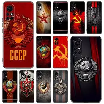 Чехол для телефона с символом флага СССР для Huawei Honor 60 50 SE 30S Mate 30 20 10 Lite 40 Nova 9 8 Pro Y60 8i 7i 7SE 5T Премиум-чехол Huawei Nova 5T