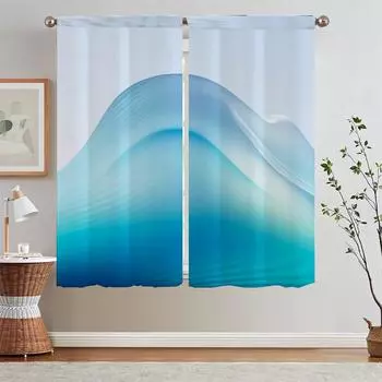 The Vision of Comfort Children s Room Curtains for Living Room Fabric Curtain Tiebacks Bedroom Curtains 2 Pieces Partition Blind W50xH70cmx2pcs-CL