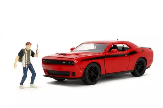 The Walking Dead 2015 Dodge Challenger Diecast Car Glenn Figure Teen Adult Toy 124 & 2.75 & красный