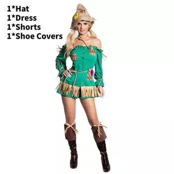 The Wizard Of Oz Scarecrow Cosplay Costume Adult Dress Stage Performance Gift