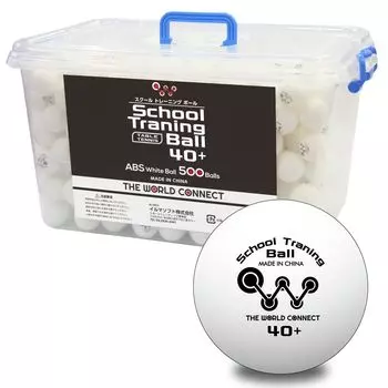 The World Connect TWC The World Connect School Training Balls 500 Balls Hard Case Box Table Tennis белый