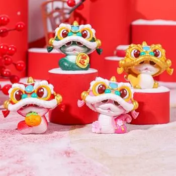 The Year Of Snake Figurines Cute Miniature Snake Statue Lucky Snakes Ornament Creative 2025 New Year Gifts For Children B
