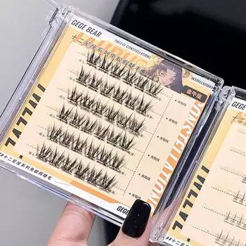 The Zodiac Self-adhesive Lash Clusters Extension Glue Free Fake Lashes Women/Girls Aquarius