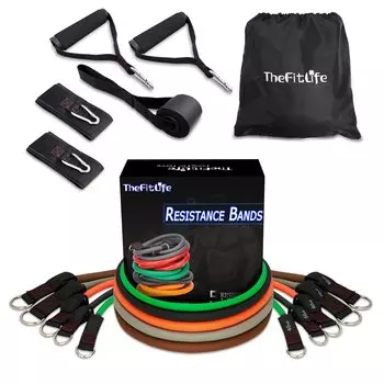 TheFitLife Тренировочный мышечный тренировочный эспандер, эспандер, тренировочный, (Зеленый/Черный/Оранжевый/Серый/Коричневый)