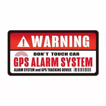 Theft Security Prank Accident Prevention Security Sticker Seal GPS WARNING Car Bicycle Motorcycle Water Resistant 1 (Red & White, Piece)