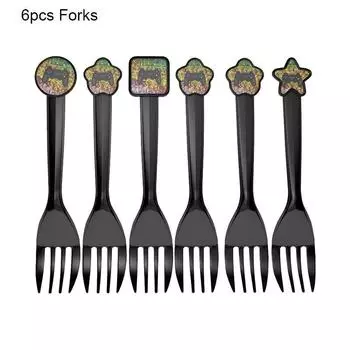 Theme Birthday Game Party Birthday Supplies Decor Battle Gaming Controller Video 6pcs-Forks