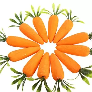 Theme Party Birthday Gifts Foam Crafts Carrots Pendant Carrots Ornaments Simulation Carrots 12pcs/set