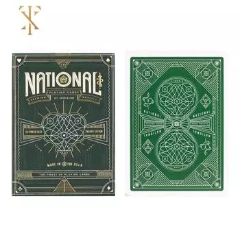 Theory11 Зеленые национальные игральные карты USPCC Велосипедная колода Карточные игры Волшебные трюки