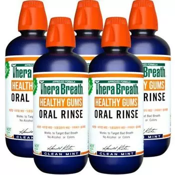 Thera Breath Healthy Deses Ополаскиватель для полости рта с чистым мятным вкусом (Аллантоин), 473мл, 5 шт.