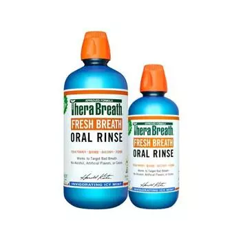 Thera Breath Oral Rinse Icy Mint 1L + 473ml set, 1 set