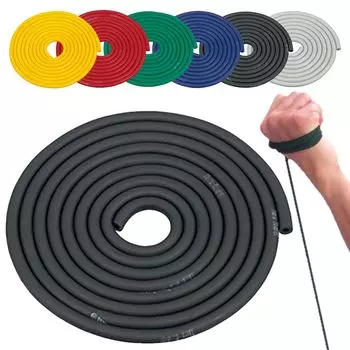 TheraBand TheraTube Training 3m Strength Level Inner Muscle Strength Resistance Bands Bands, Black, Long, 9.1mm Diameter, +3, TTB-15, Manual, Rubber,