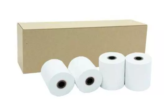 Ширина рулона термобумаги 58 мм x внешний диаметр 50 мм x внутренний диаметр сердечника 12 мм, рулоны (5 включено) белый