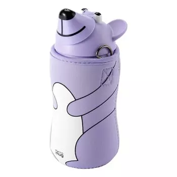 thermo mug stainless steel bottle ANIMAL BOTTLE BEAR pale violet 380ml AB20-38