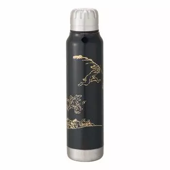 THERMO MUG Stainless Steel Bottle Choju Giga Black 300ml URUSHI UMBRELLA BOTTLE [Lacquer] UM-UB чёрный
