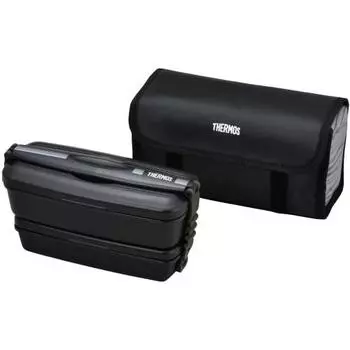 Thermos Bento Box 2 Tier Fresh Lunch Box 900ml Black Gray DJB-905W BKGY