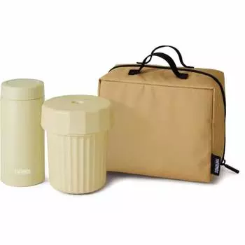 Thermos Bento Box Noodle Container Beige JEC-1000 BE For Both Hot and Cold Insulation