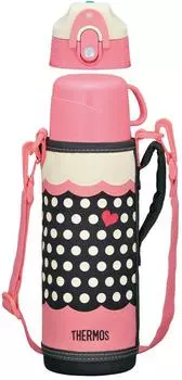 Thermos Бутылка вакуумная 2WAY Dot Pink FFR-804WF DP 0.8L