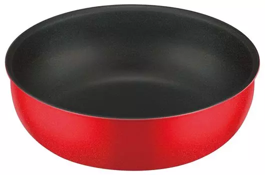 Thermos Durable Series Pot with Removable For Gas Fire Bright Red BTR Stir-Fry Handle, 24cm, Only, KVC-024D
