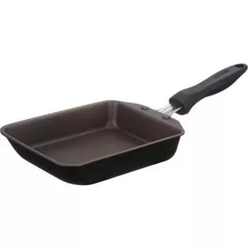 Thermos Durable Series Tamagoyaki Frying Pan 13cm Smoke Black IH Compatible KFH-013E SMB