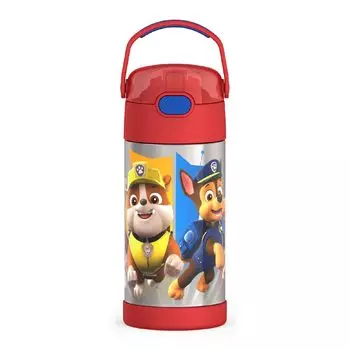 Thermos FUNTAINER 12 унций Детская бутылка-соломинка из нержавеющей стали с вакуумной изоляцией Синий Щенячий патруль синий