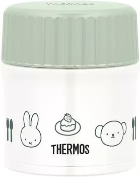 Thermos JBU-302B LTG Vacuum Insulated Soup Jar, 10.1 fl oz (300 ml), Miffy, Light Green