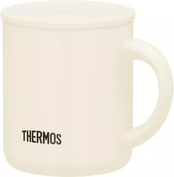 Thermos Кружка из нержавеющей стали с вакуумной изоляцией 280 мл молочно-белая MWH JDG-281C