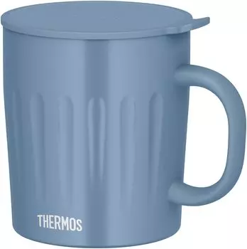 Thermos Кружка с вакуумной изоляцией 550 мл Sax Blue с тиснением, большая емкость, можно мыть в посудомоечной машине Enjoy Soup SAX JTA-550