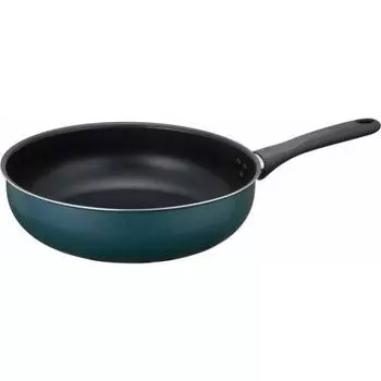 Thermos stir fry pot 28cm for gas fire only durable coat lightweight model navy KFD-028D NVY